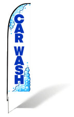 Car Wash Bubbles Feather Banner
