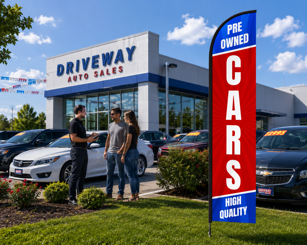 Pre-Owned Cars Feather Banners